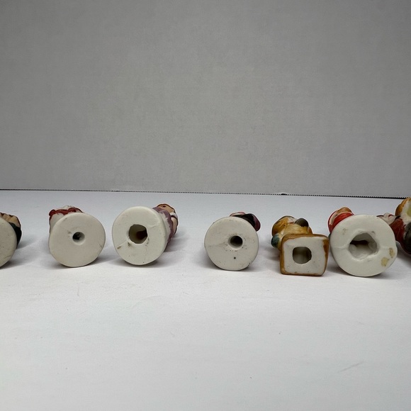 Lot of 7 Porcelain Miniature Figurines Boys Girls Men Display Case, Appx 2.25" - Picture 4 of 6